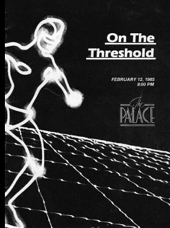 “On the Threshold”. First use by any EZTV artists of theater-sized video projection, GE Talaria Light valve (1985) - EZTV